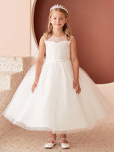 Raelynn Tea-Length Communion Dress – Embellished Elegance
